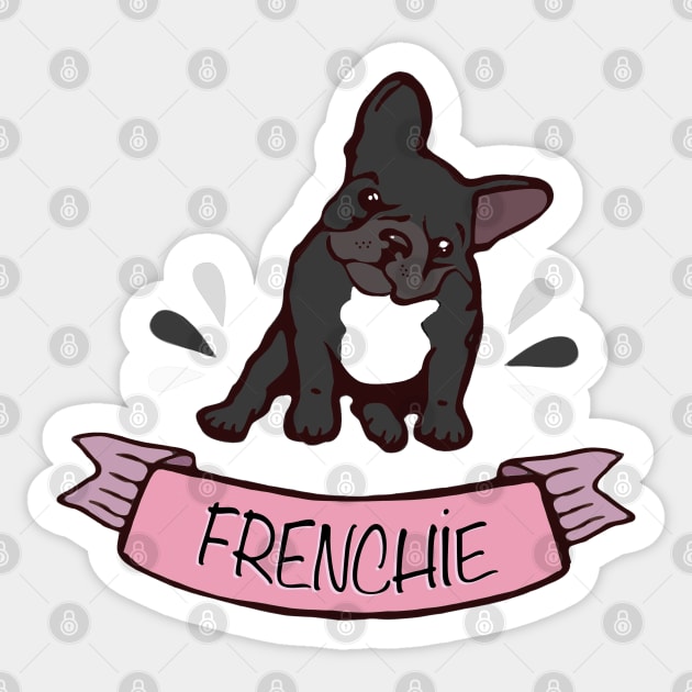 French bulldog for frenchie lover french bulldog white color Sticker by Collagedream